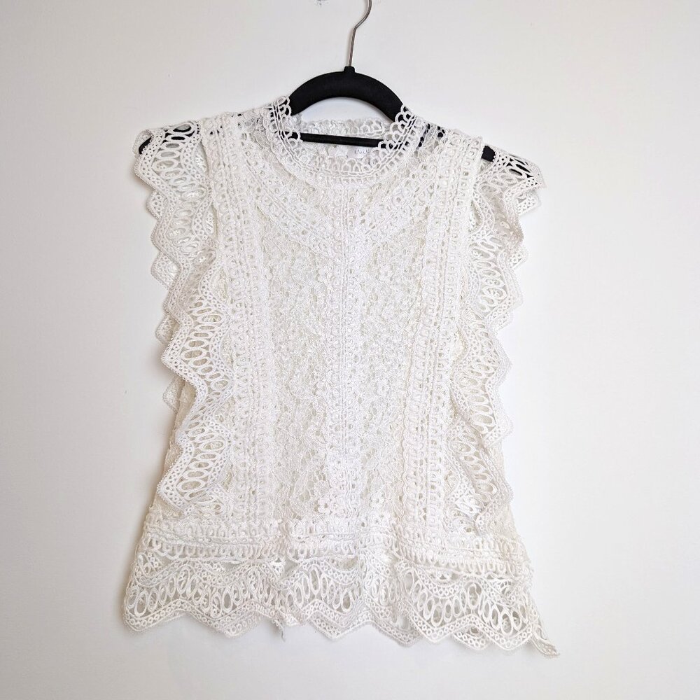 Lulumari Lace Sleeveless Top - Size Small